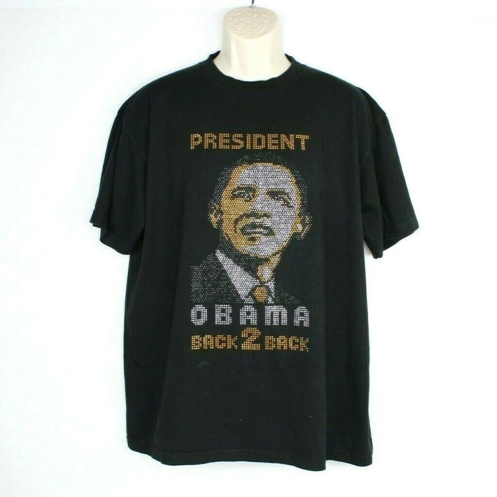 Barack Obama Mens Shirt Size XL Bling Back to Back